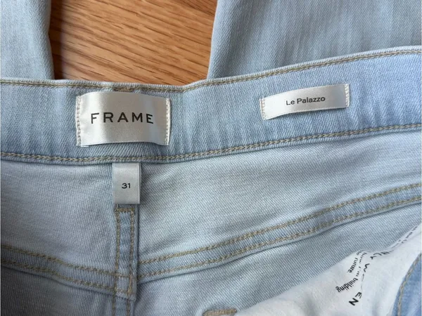 FRAME Le Palazzo High Rise Wide Leg Jeans Light Wash Size 31 NWT $288 - Image 6