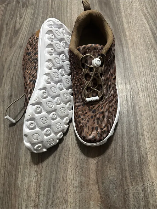 Propet Leopard Print Slip-On Athletic Shoes in Brown/Tan - Image 7
