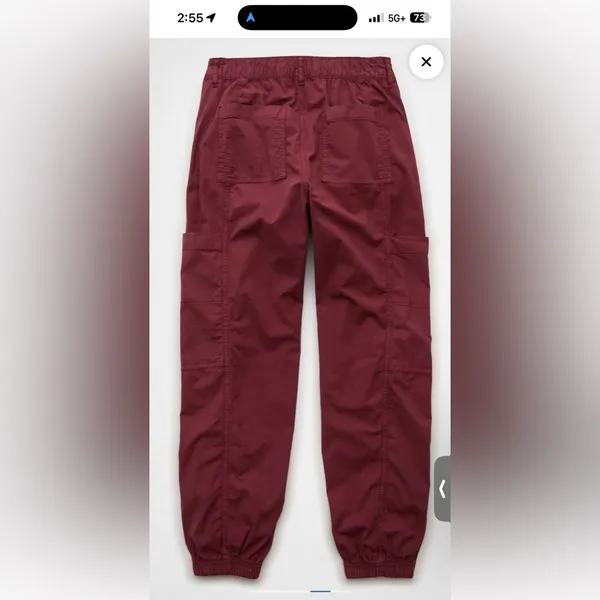 American Eagle Snappy Stretch High-Waisted Baggy Cargo Jogger - Image 3