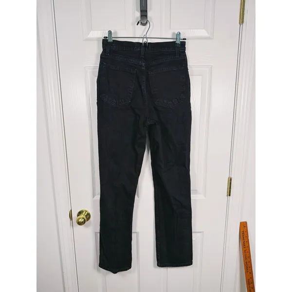 Abercrombie & Fitch Curve Love 90s Straight Ultra High Rise Jeans Size 26 Black - Image 3