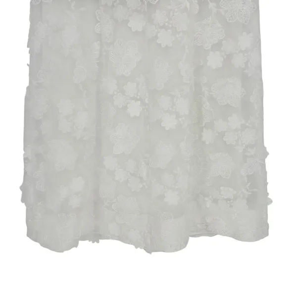 Robbie Bee Signature White Floral Lace Shift Dress Size Medium Bow Back‎ - Image 13