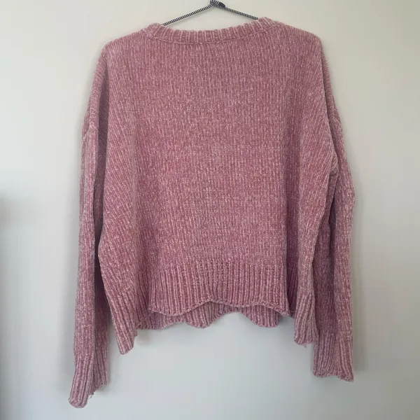 Altar'd State pink chenille sweater Sz Medium - Image 2