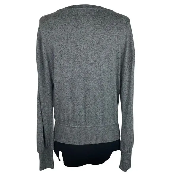 ✨Anthropologie Rocio Surplice Grey Sz Medium Top✨ - Image 7