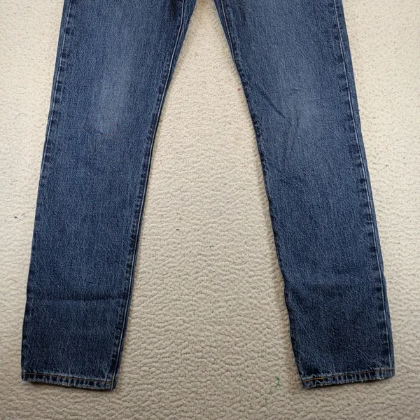 Levis Premium 501 Original Straight Leg Jeans Med Wash W25 L32 Rigid 100% Cotton - Image 8