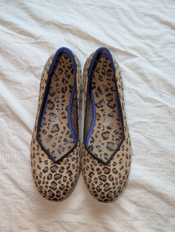 Rothy’s Retired Cheetah Print Rounded Flats W9 Brown/Black - Image 2