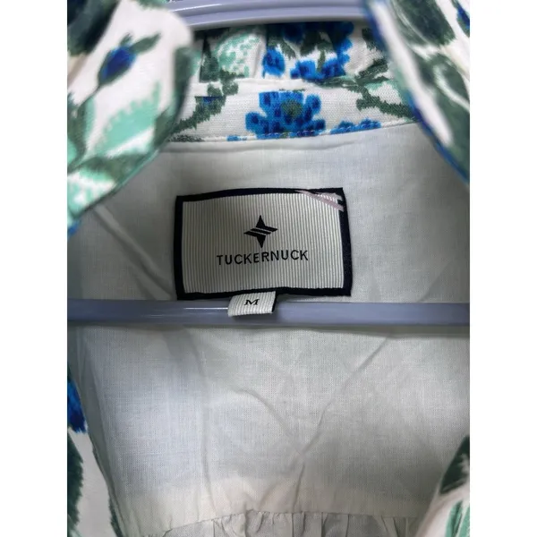 Tuckernuck Cerulean Vine Cotton Linen Palmerston Dress Women's XS New - Image 3