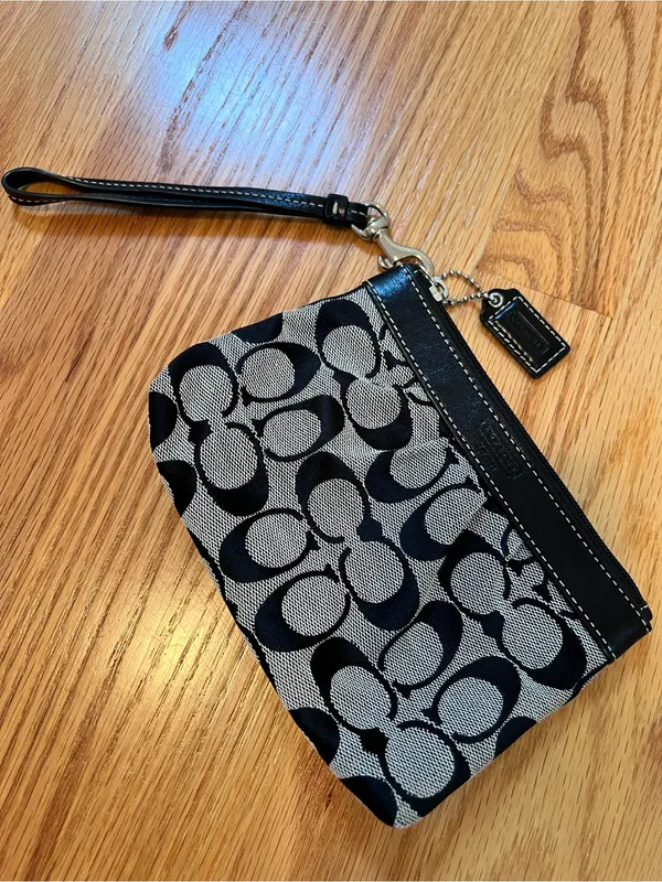 Coach Y2K Black Logo Wristlet - Image 2