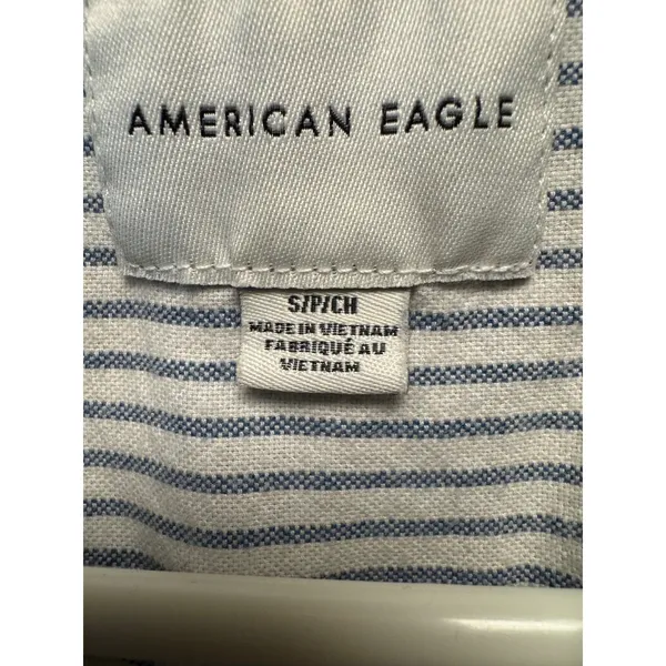 American Eagle Women's Top Button Up Shirt Small Boyfriend Fit Preppy Academia - Image 6