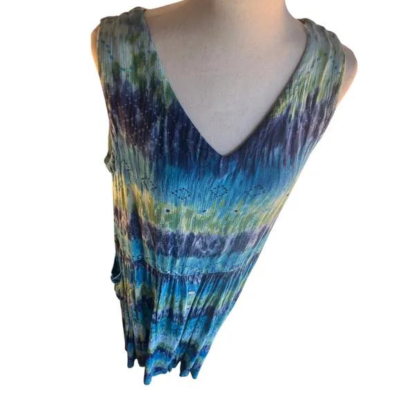 Chic BILA Rayon Tie-Dye Midi Dress for Women - Stylish & Comfy - Image 4