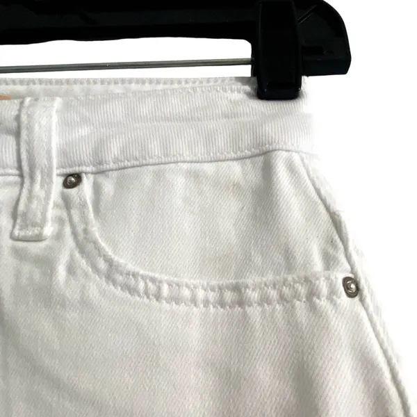 Joes Jeans Womens Field Skirt White Denim Fringe Mini Coastal Boho Size 24 Waist - Image 2