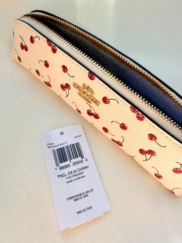 coach Pencil Case With Cherry Print cfa45 - Image 7