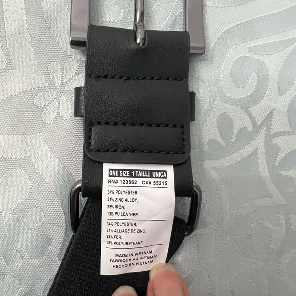 Nike Black Adjustable belt with White Nike logo - Image 6