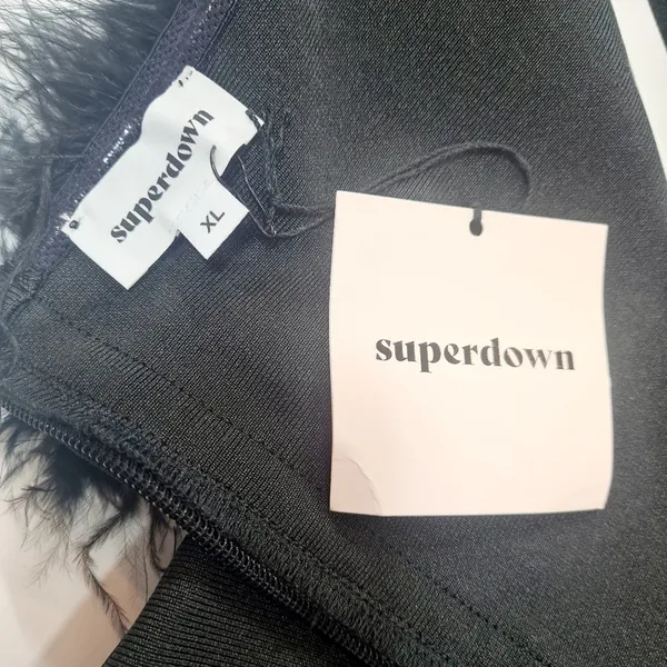 Superdown Ramona Bustier Dress in Black XL - Image 9