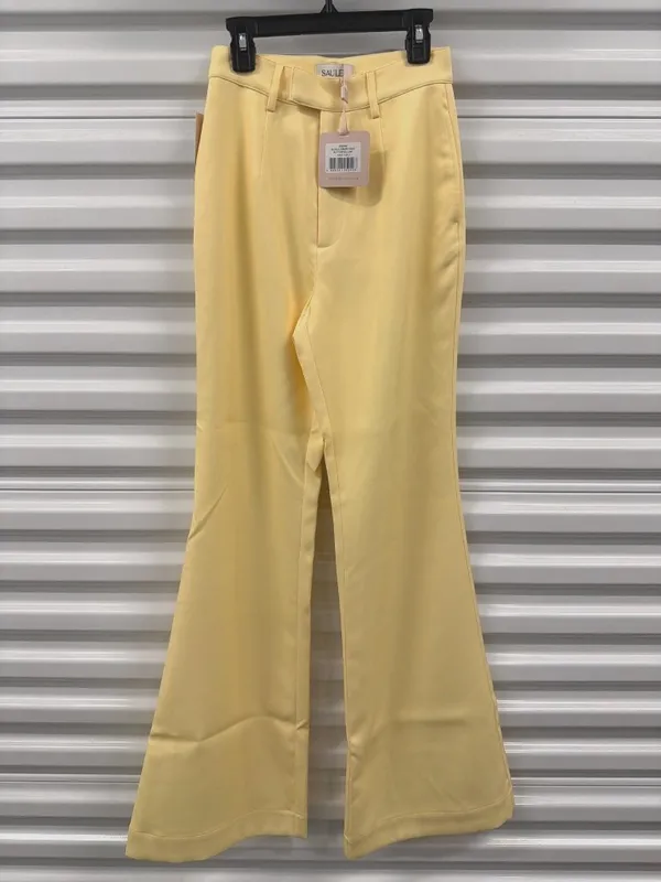 Sau Lee Nicola Crepe Pants Butteryellow Womens Size 4 - Image 3