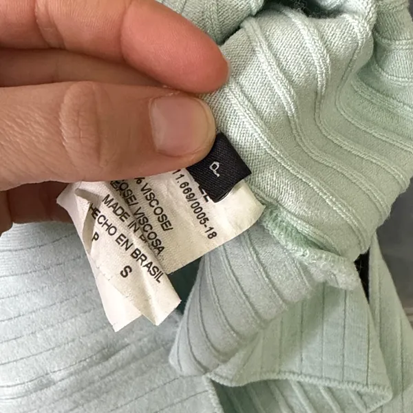ANIMALE AMOUR Mint Striped Ski Sweater Top - Image 4