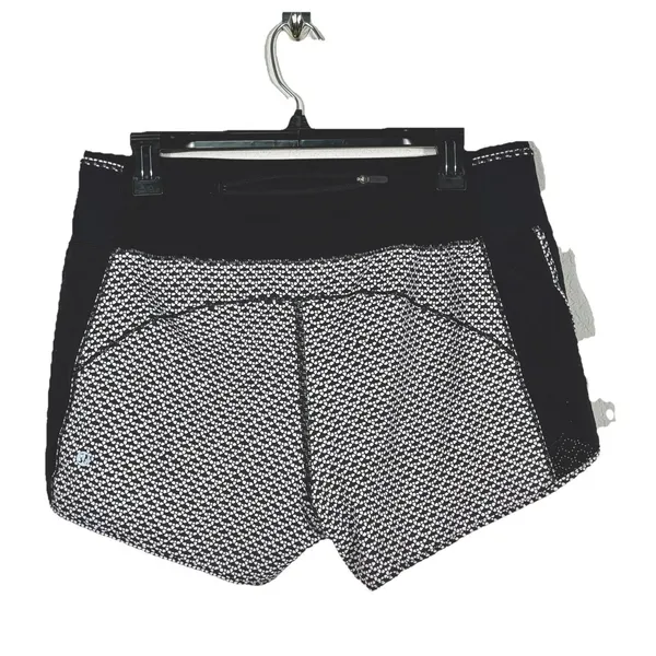 Lululemon Real Quick Running Shorts Monochromic Black Size 10 Lined - Image 4