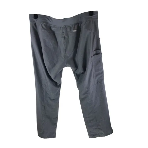 Figs Womens Kade Cargo Scrub Pants Pockets Drawstring Gray XL - Image 2