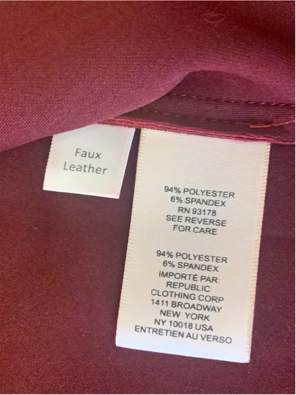 Women's Philosophy Republic Clothing Dark Red Faux Suede Jacket Size M - Image 3