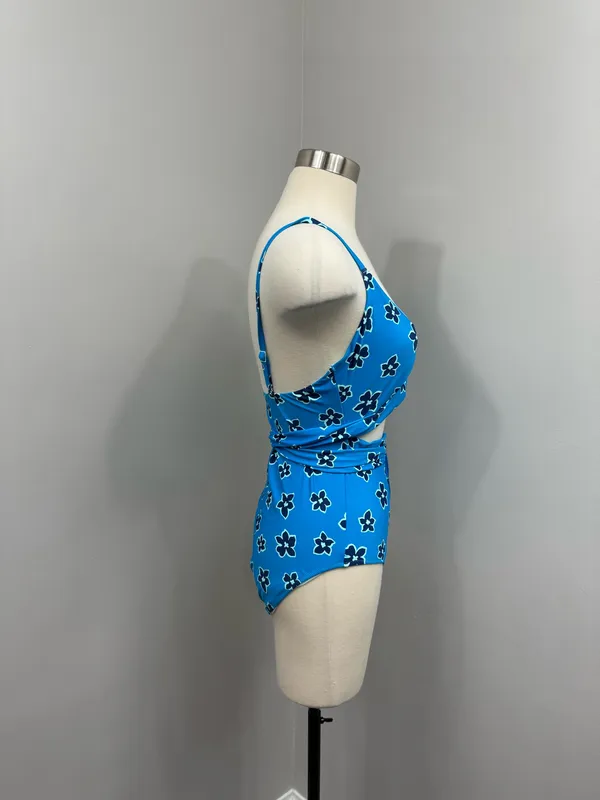 Aerie Blue Floral One Piece Swimsuit - Image 6