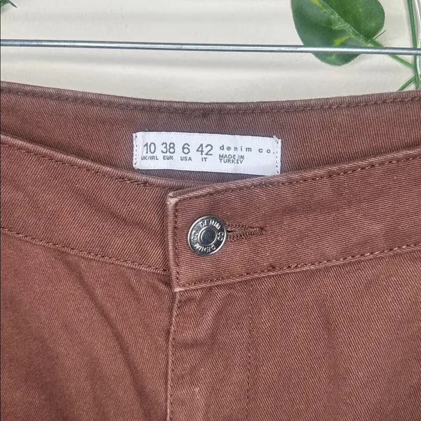 Primark Denim Co Brown Cargo Style Straight Leg Pants - Image 6