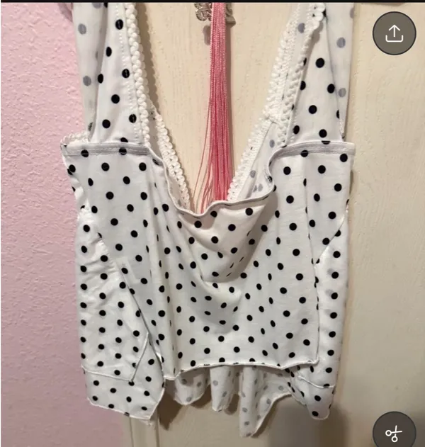 polk dot tank White - Image 2