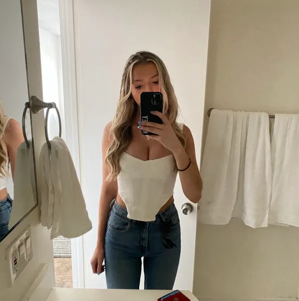 Zara White Corset Top - Image 3