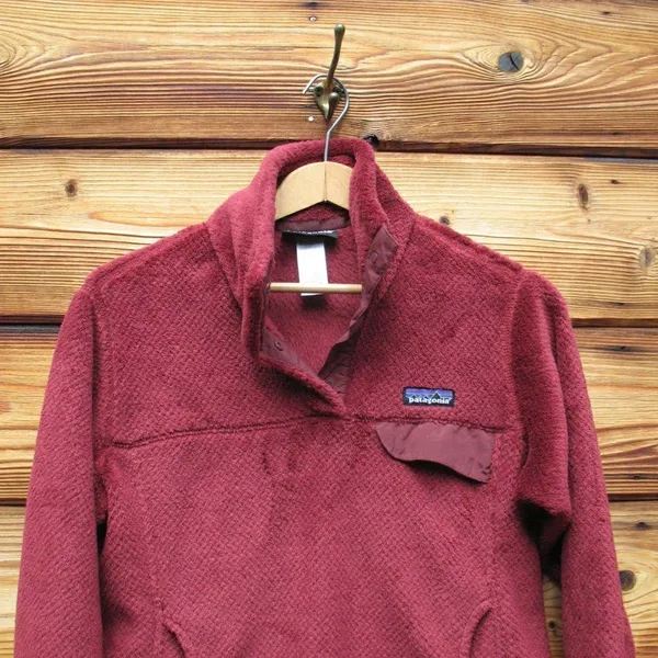 Patagonia Retool Snap T Fleece Pullover Maroon - Image 5