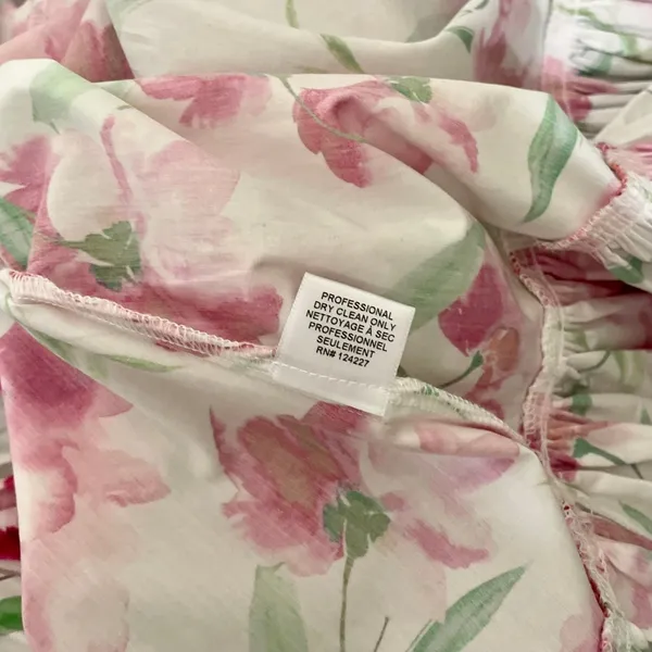 MISA Los Angeles Selma Floral Dress Ruffled A-Line Mini White Pink X-Small - Image 14