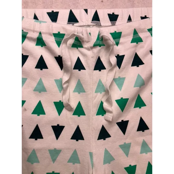 Primary‎ Pajama Pants Unisex Medium White Green Organic Cotton Tree Print - Image 4