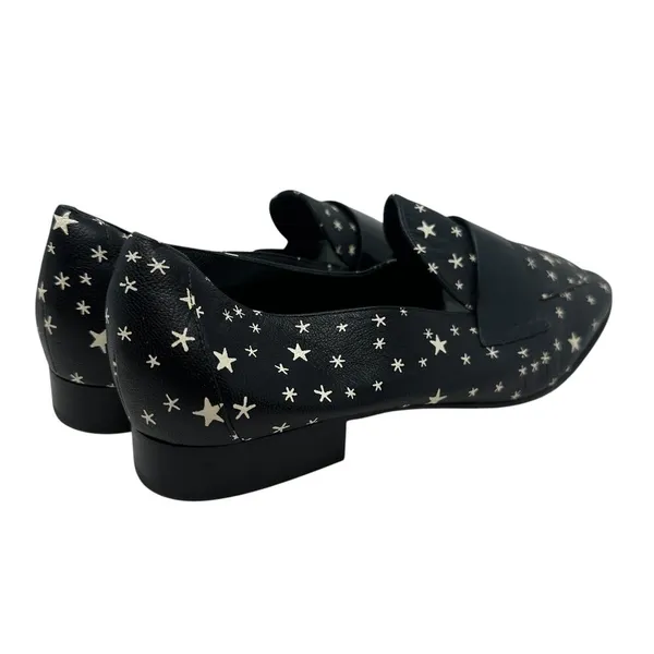 Diane von Furstenberg Lafayette Star‎ Leather Loafers Black Size US 9.5 - Image 6