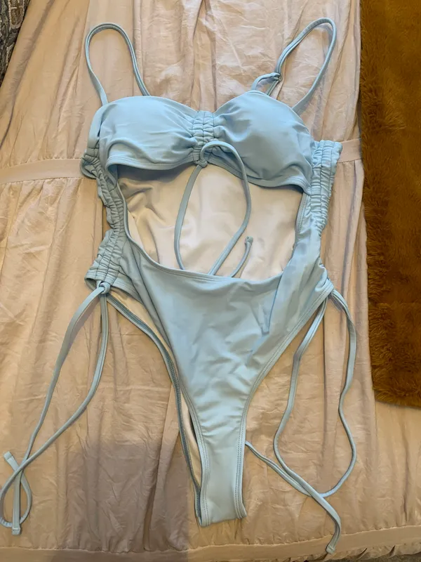 Cut Out One Piece Blue - Image 4
