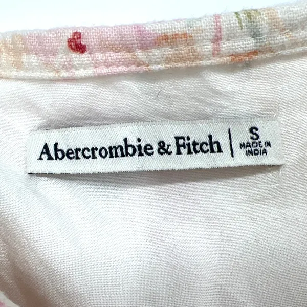 Abercrombie & Fitch Floral Linen Tie-Front Crop Top‎ Small EUC Festival Boho - Image 7
