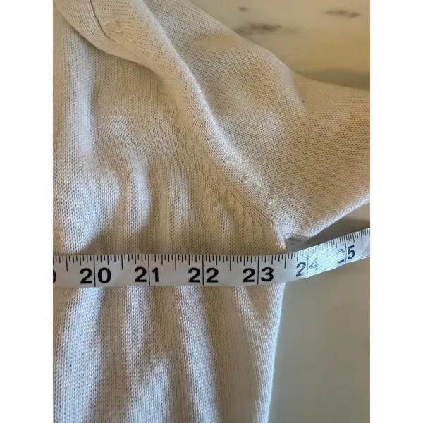 Lululemon Peace Of Mind Wrap Heathered White Ribbed Knit Hooded Cardigan size 10 - Image 11