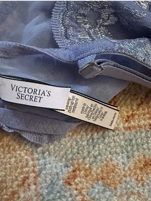 Victoria’s Secret the dream angels push up without lining lilac silver pearl 34D - Image 6