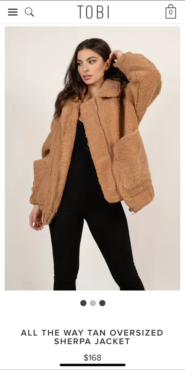 Tobi Oversized Sherpa Jacket - Image 2