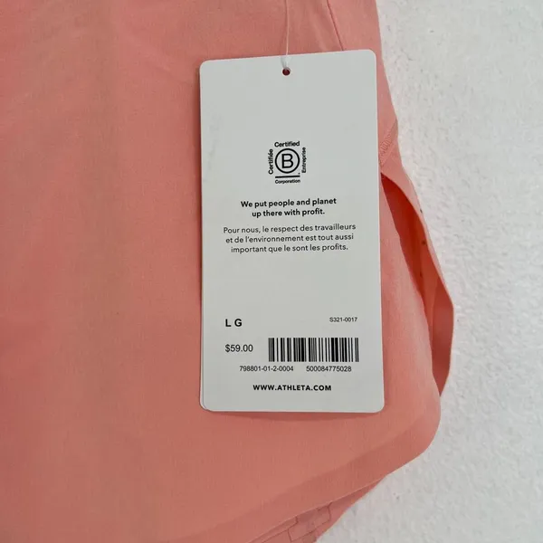 Athleta ‎ Women's High Rise Run with It 2.5" Shorts Peach Size Large Gym Workout - Image 7