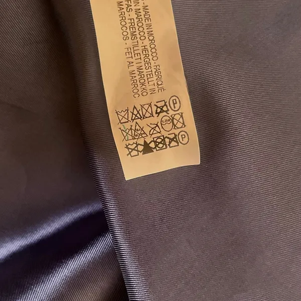ZARA Limited Edition Linen Coat Buttons Pockets Double Breasted Blue X-Small - Image 14