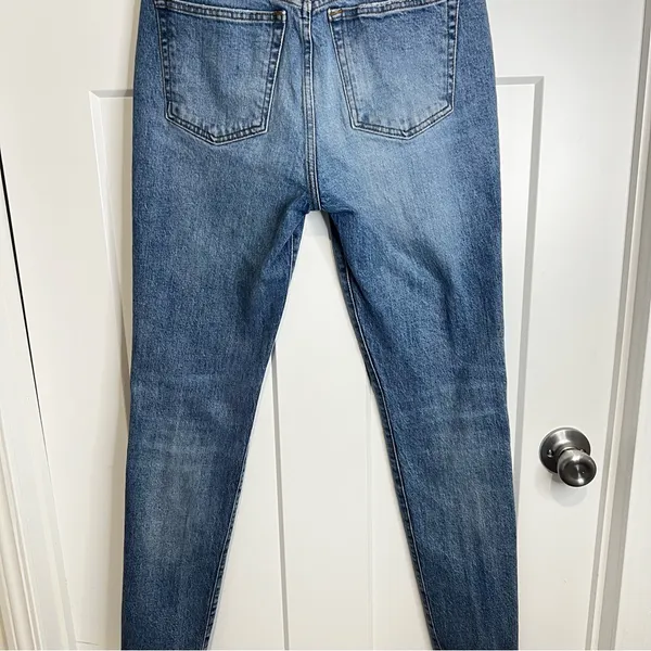 We The Free People Button Fly High Rise Skinny Jeans Size 27 Distressed Frayed - Image 6