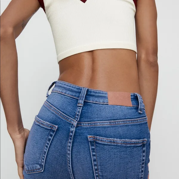 Zara skinny torn Vintage high rise jeans-8 - Image 3