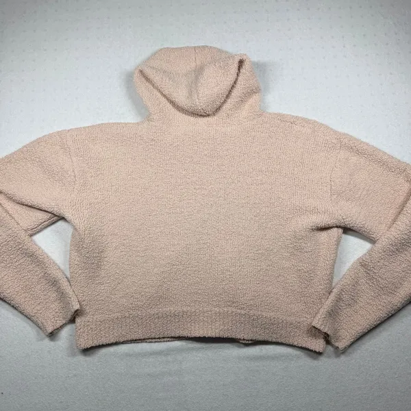 SKIMS Cozy Knit 3 Piece Set 2X/3X Pink Hoodie Joggers Wrap Crop Top - Image 3