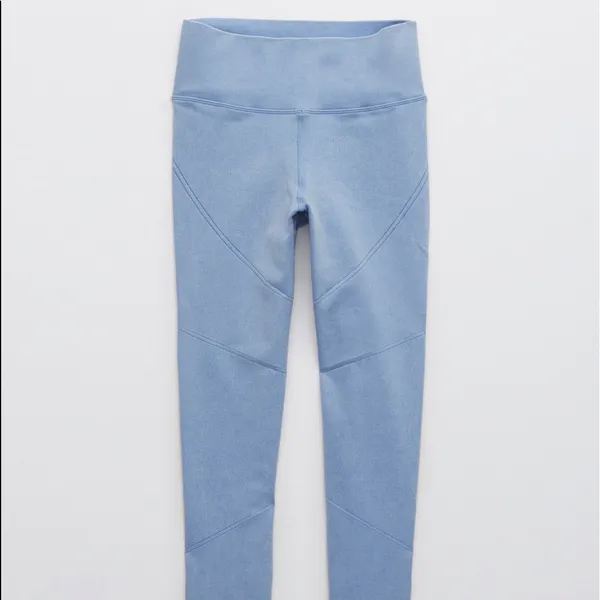 Aerie OFFLINE Seamless‎ High Waisted 7/8 Legging Blue Medium Athleisure Yoga Gym - Image 4