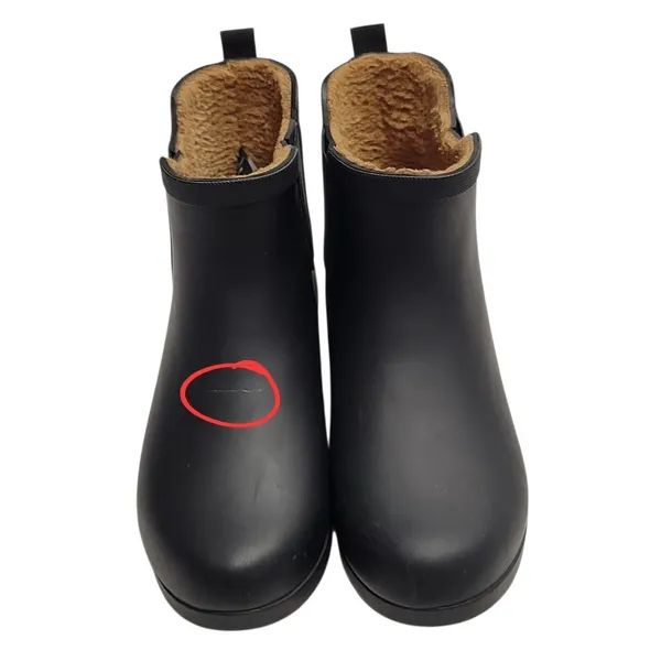 Chooka Delridge Chelsea Black Waterproof Rain Boots Warm Plush Lining Women 9 - Image 8