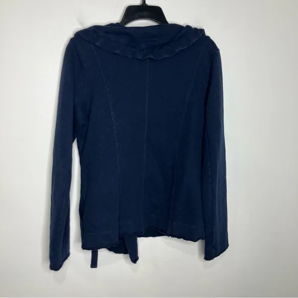 Lucky Brand navy blue 100%‎ cotton jacket casual boho women’s size large buttons - Image 6