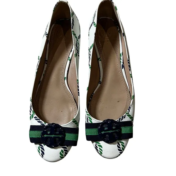 Tory Burch Maritime Ballet Flat Isle Ropes Navy Sea Women's Size US 6.5 - Image 4