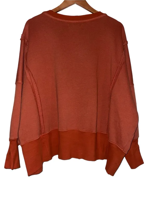 Free People We The Free Camden Sweatshirt Pomplemousse Orange Extra Small - Image 4