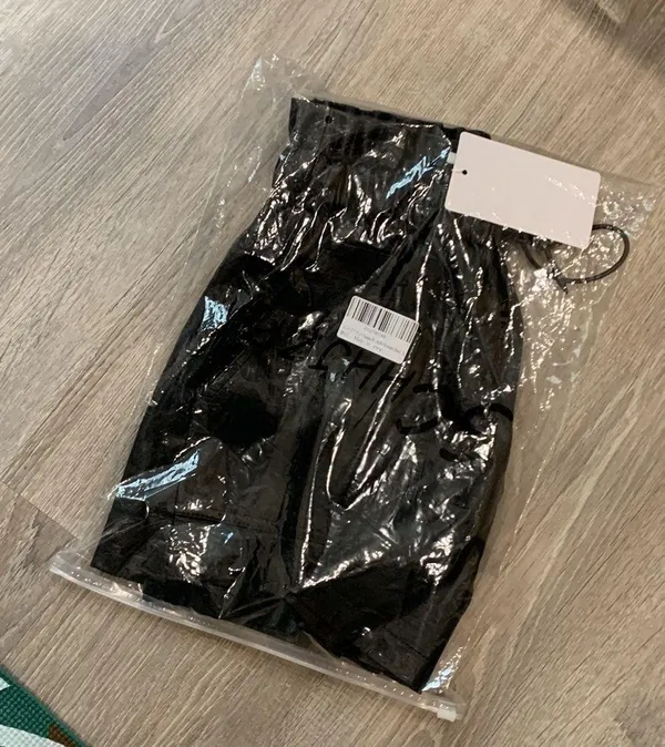 Vegan Leather Shorts Black - Image 3