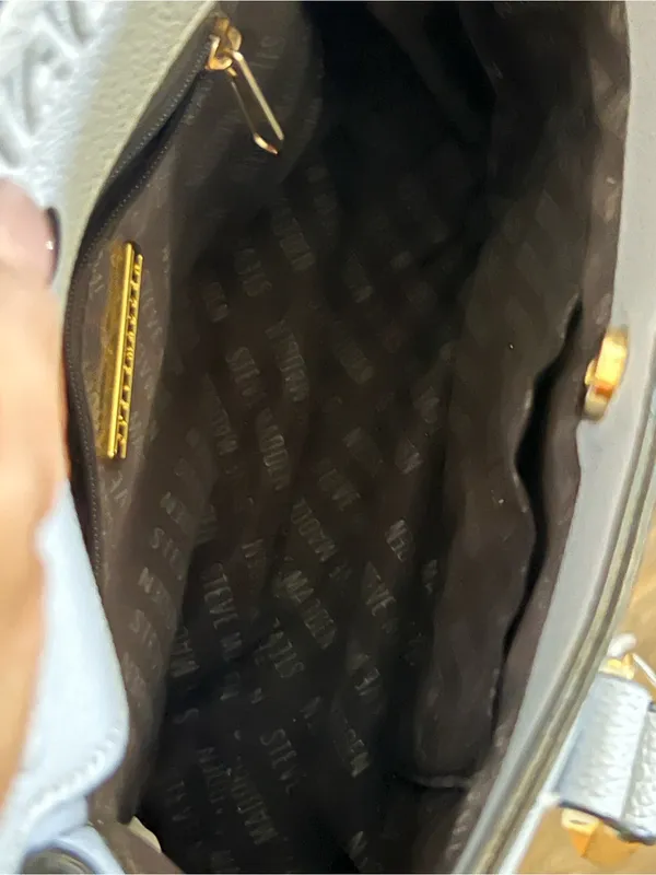 Steve Madden Grey Satchel with Yellow Scarf Accent - Image 7