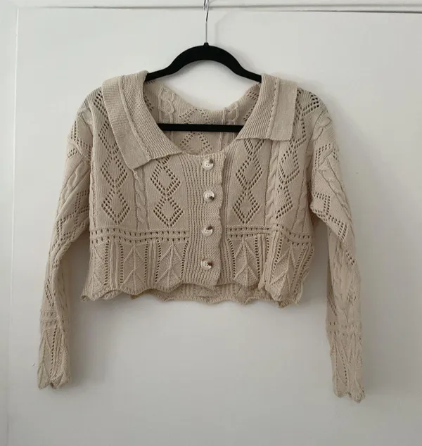 Cardigan Women Spring Solid Hollow - Image 3