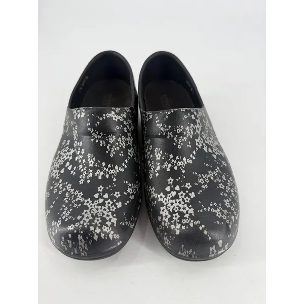 Crocs Neria Clogs Womens Size 7 Black Floral Slip Resistant Work Shoes‎ Comfort - Image 3