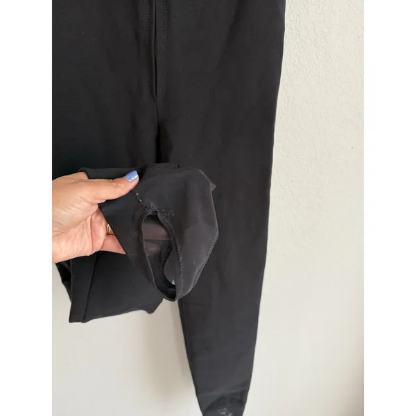 Vintage Obermeyer Skiwear Overalls Women's 6L Black Bibs Stirrups Wool‎ Blend - Image 10